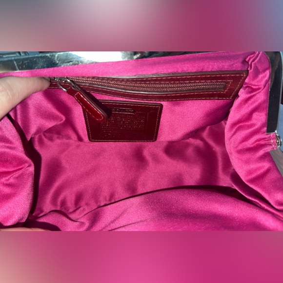 vintage Coach houndstooth tweed and suede kisslock bag - Picture 6 of 8